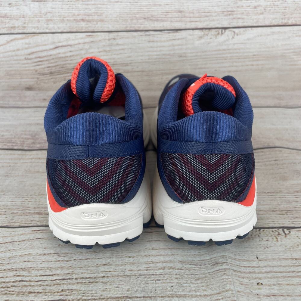 Brooks Aduro 6 Womens Sz 9 Road Running Shoes Blue Coral Orange - Picture 5 of 9